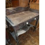 Victorian pine tray top washstand
