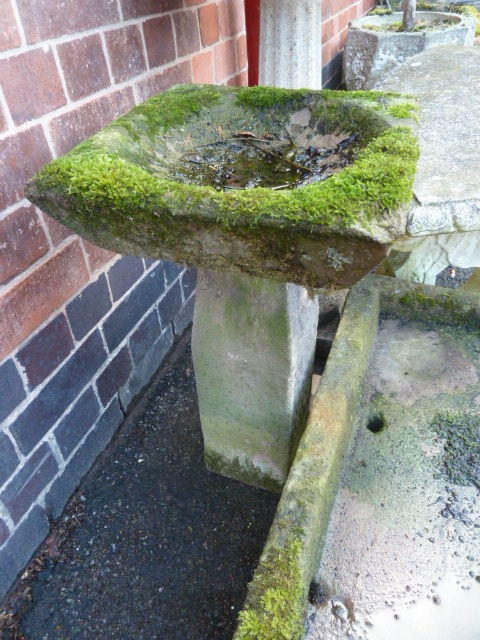 19thC sandstone bird bath