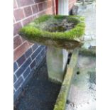 19thC sandstone bird bath