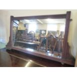 Victorian mahogany over mantel mirror