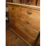 Victorian pine 5 drawer chest