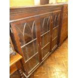 Mahogany Gothic glazed bookcase