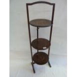 Edwardian mahogany 3 tier cake stand