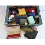 Empty jewellery cases,