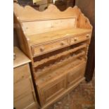 Reclaimed pine wine rack cabinet