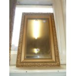 Victorian gilt plaster rectangular mirror