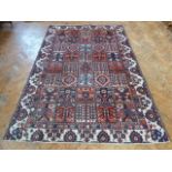 Persian Baktar village panel design rug ( approx 9' x 6' 2")