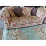 Large Tetrad chenille Chesterfield 3 seater sofa