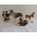 Beswick Alsatian, Donkey and Foal, Good Companions,