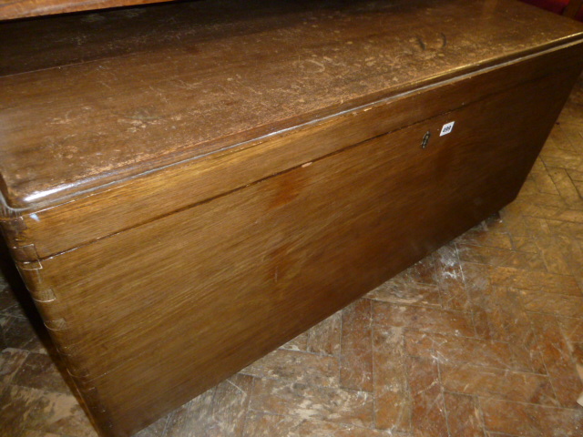 Large mid 20thC oak blanket box