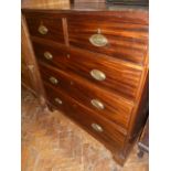 Georgian mahogany 5 drawer chest