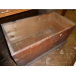 Victorian pine blanket box (no lid)