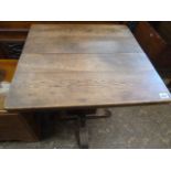 Oak square pedestal pub table