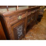 Victorian mahogany carved and fluted dog kennel sideboard
