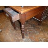 Victorian mahogany Pembroke table base with later top