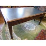 Mahogany partners office table with 2 drawers either side