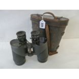 Bausch & Lomb Mark 1 US Navy binoculars in leather case