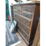 Victorian mahogany 8 drawer chest