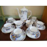 Carlton china 'Springtime' coffee set