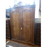 Victorian mahogany aesthetic press wardrobe with lift lid secret compartment to top