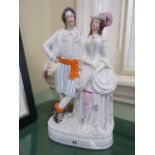 19thC Staffordshire courting couple figure