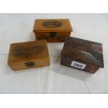 Mauchline ware and marble trinket boxes (3)