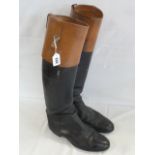 Pair leather riding boots