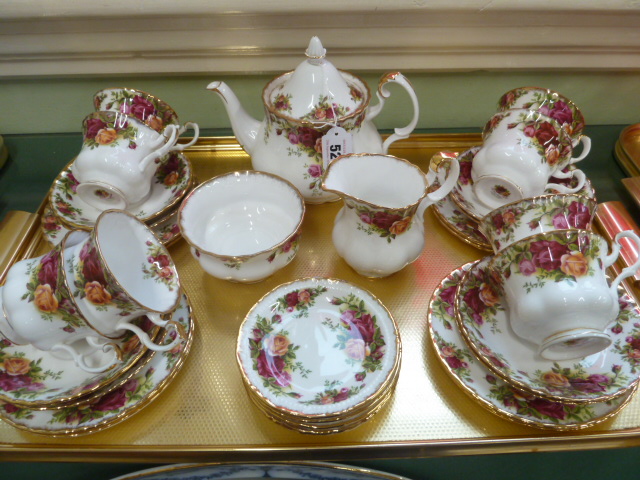 Royal Albert Old Country Roses tea set