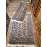 Pink ground Kayam runner 6' x 2' and rug 5'2" x 3'2" (2)