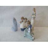 Lladro and Nao figures - choirboys, nun,