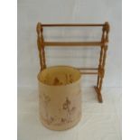 Beech towel stand and dried flower lamp shade (2)