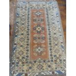 Ivory ground Heriz rug 7' x 5'3"