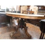 Victorian walnut loo table