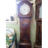 19thC mahogany longcase 8 day circular dial clock - North & Son,