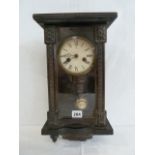 19thC Mahogany Vienna wall clock with musical cylinder chime - Junghans