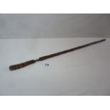 Brass Collared bamboo cane sword stick - blade stamped Solingen