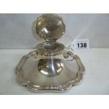 Silver capstan inkwell - Sheffield 1909