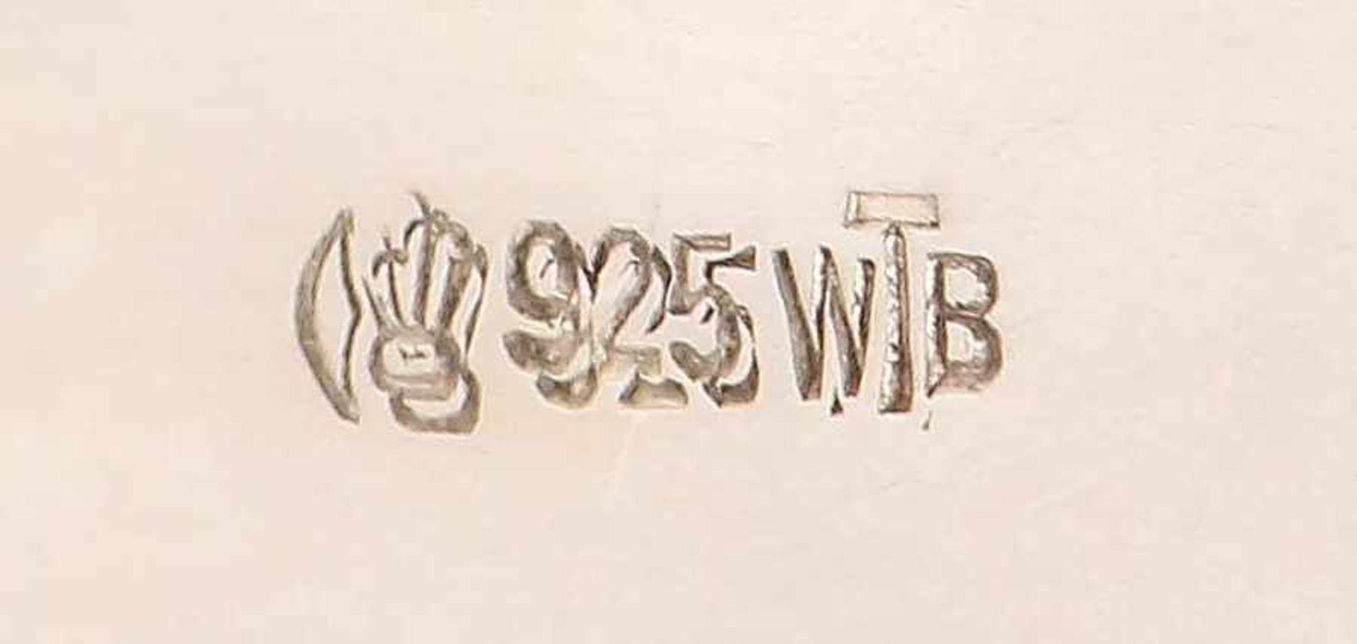 Paar Tabletts Wilhelm Binder, Schwäbisch Gmünd, 20. Jh., Silber 925, ca. 2087 g, je von ovaler Form, - Bild 3 aus 3