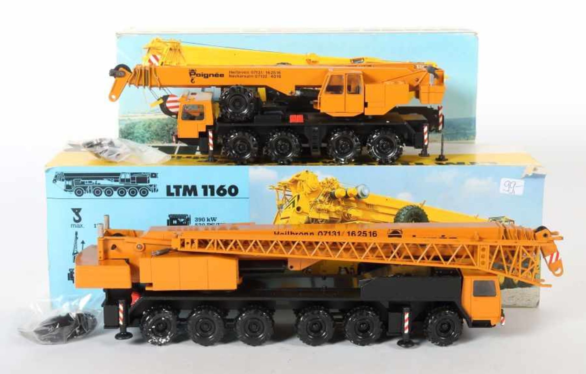 2 Modellkräne Liebherr, M: 1:50, Modell LTM 1060 und LTM 1160, je im org. Verpackung, nicht - Image 2 of 2