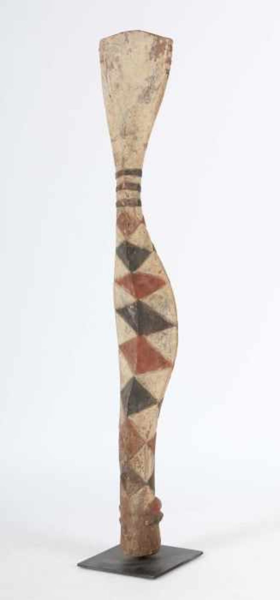 Schlangen-Maske Bansonyi Guinea, Stamm der Baga, Holz, in eingeschnittener geometrischer - Bild 3 aus 3