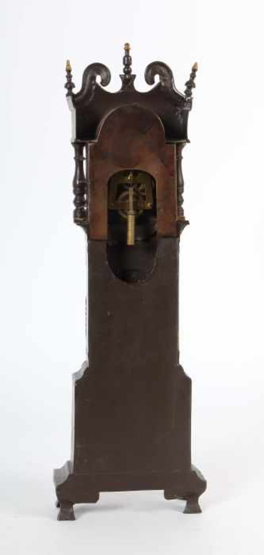 Miniatur-Standuhr Zusammenbau/Bastlerobjekt, Kurzpendel, lackiertes Blechgehäuse in Form einer - Bild 3 aus 4