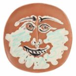 Picasso, Pablo1881 Málaga - Mougins 1973. Keramikteller "Visage Barbu", Entwurf 1959,