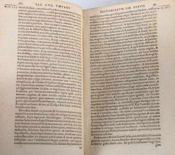 Thou, Jacques Auguste deJac. Aug. Thuani Historiarum Sui Temporis, Frankfurt, Hoffmann, 1614-21, 4 - Image 4 of 4