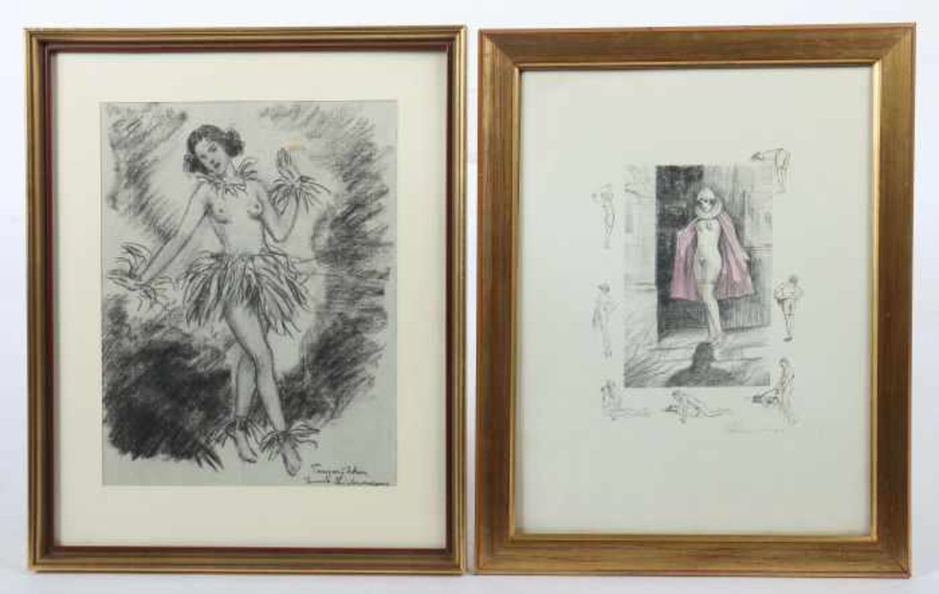 Verschiedene Künstler des 20. Jh.vier erotische Darstellungen, u.a. Ernst Liebermann, "Tanzmädchen", - Bild 3 aus 3