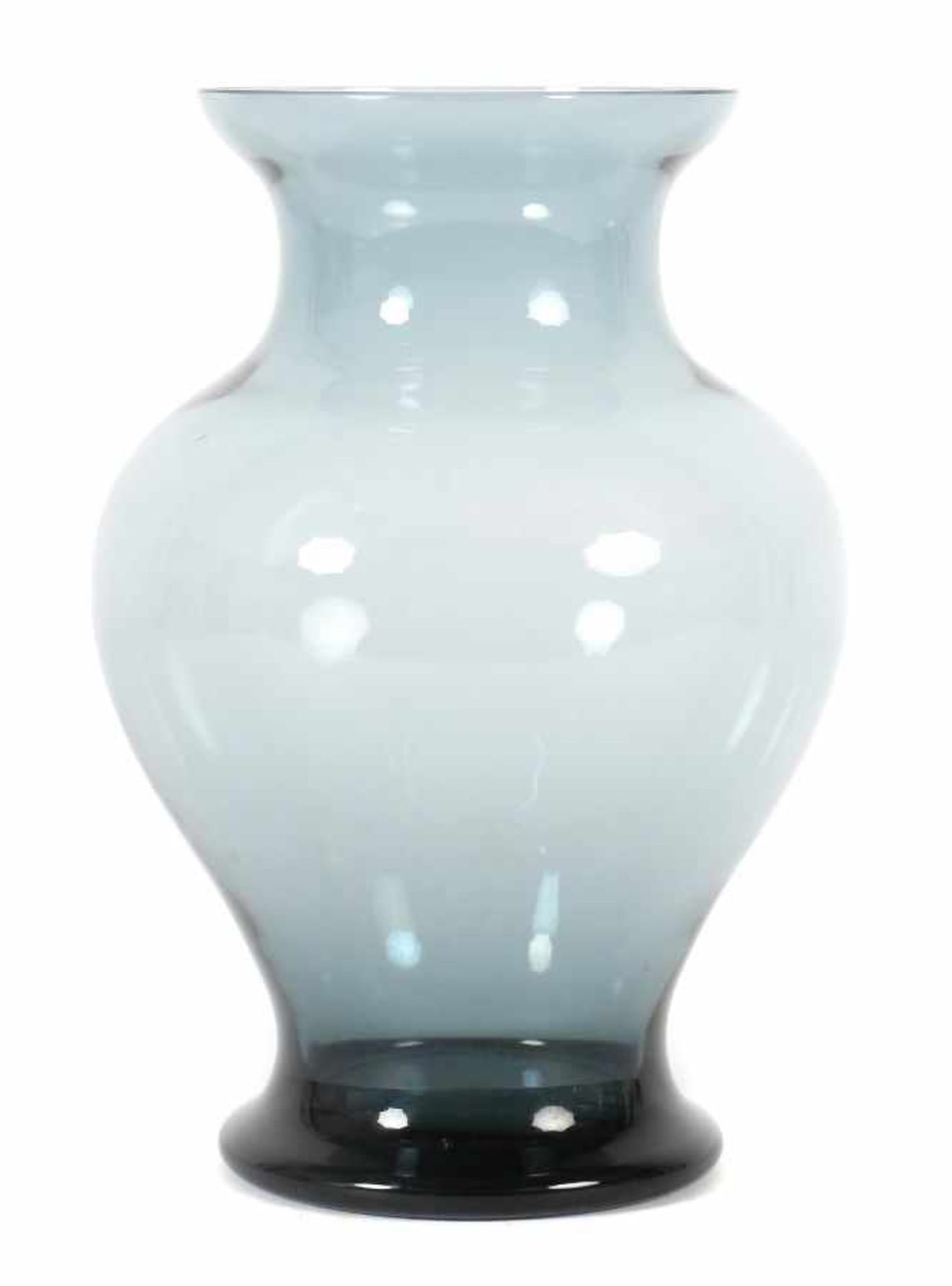 Jachmann, ErichEntwerfer für WMF. Vase, WMF, Geislingen, 1970er Jahre, turmalinfarbenes Glas,