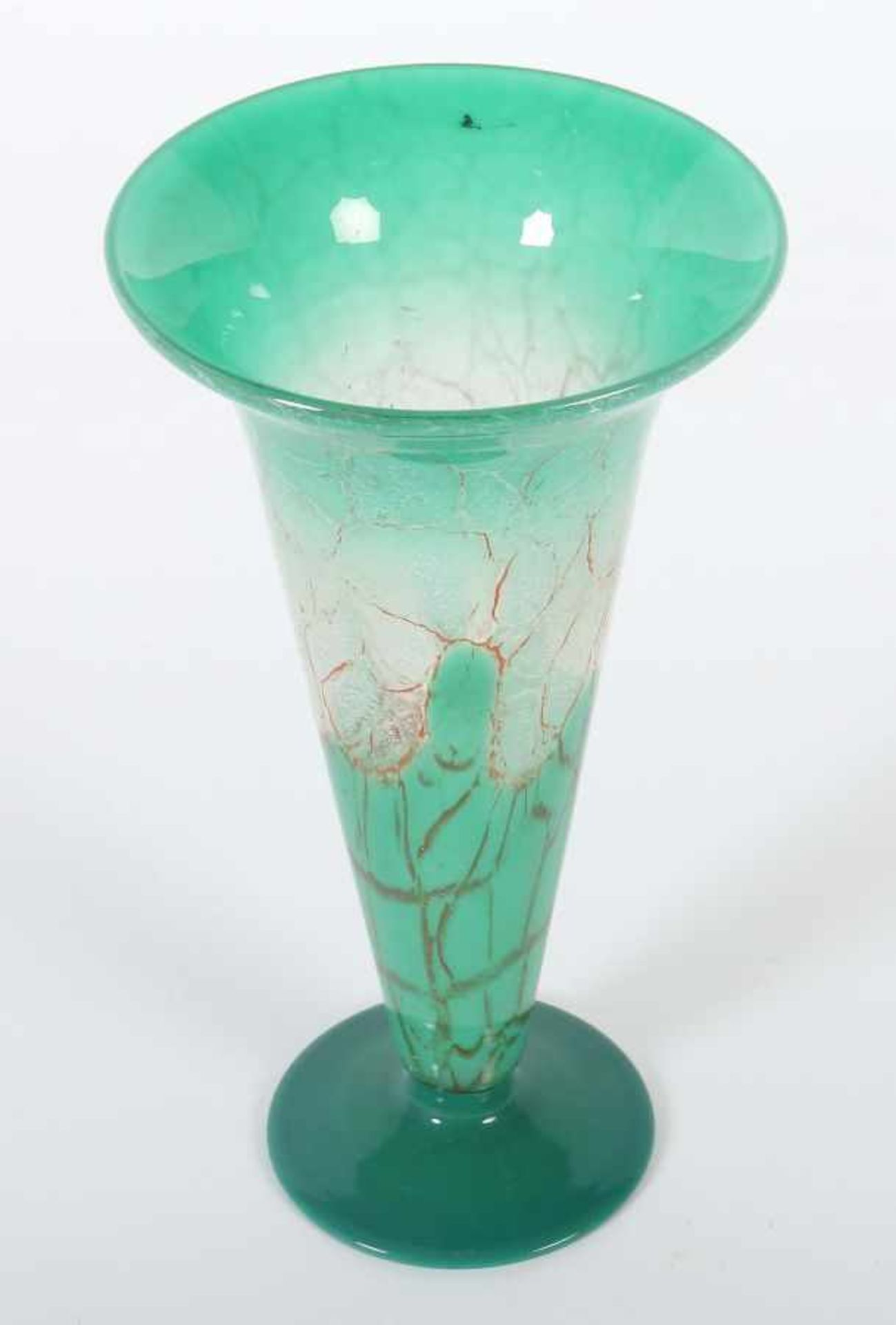 Ikora-VaseWMF, Geislingen, um 1930, farbloses Glas, mundgeblasen, Zwischenschichtdekor - Bild 2 aus 4