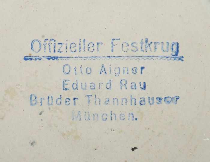 Ringer, Franz1865 - 1917. Graues Steinzeug, salzglasiert, emailliert und ausgemalt, - Image 5 of 6