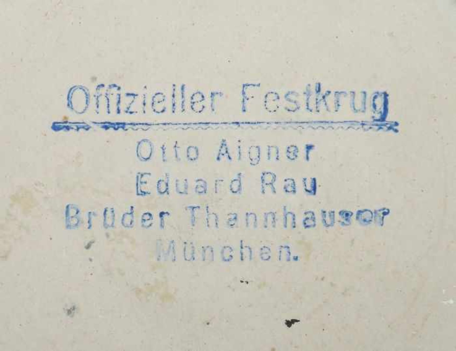 Ringer, Franz1865 - 1917. Graues Steinzeug, salzglasiert, emailliert und ausgemalt, - Bild 5 aus 6
