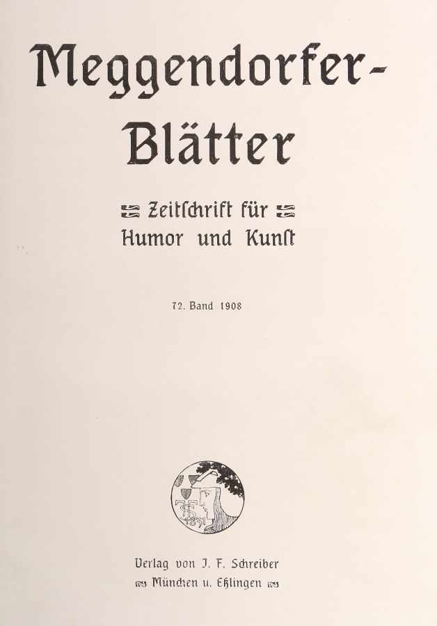 Meggendorfer Blätterfarbig illustrirte Wochenschrift für Humor und Kunst, Esslingen/München, - Image 2 of 3