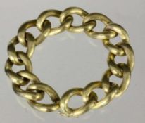 PANZERARMBAND 585/000 Gelbgold. L.23cm, ca. 61,4g A CURB BRACELET 585/000 yellow gold. 23 cm long,